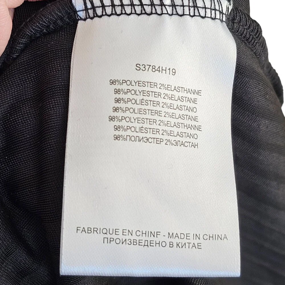 Molly Bracken NWT Black Velvet Long Sleeve Lightweight Sheer Top Sz S / M - Picture 9 of 11